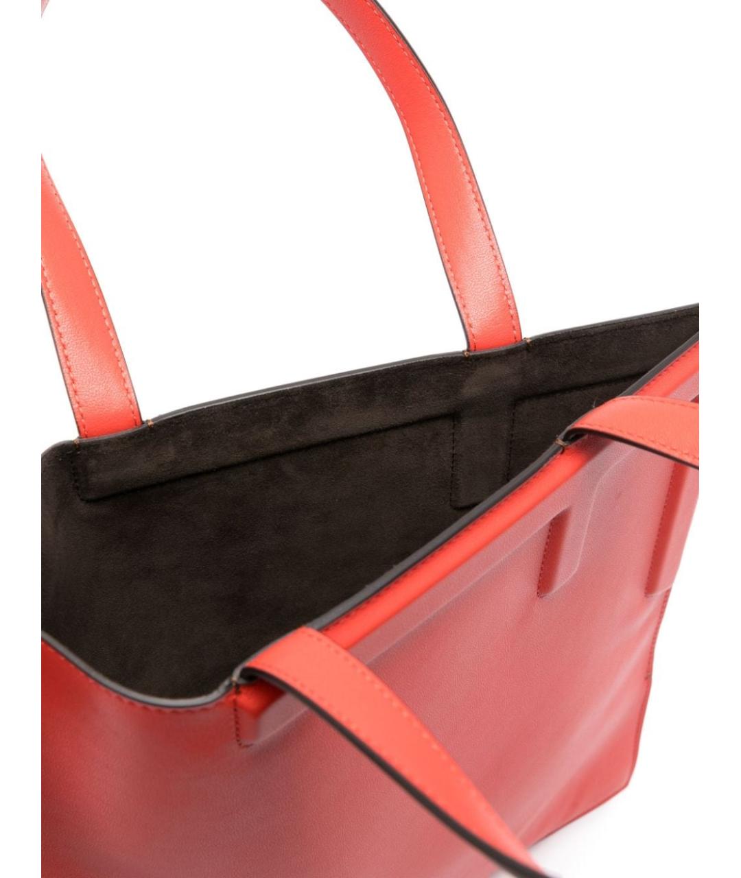 FENDI Красная кожаная сумка тоут, фото 3