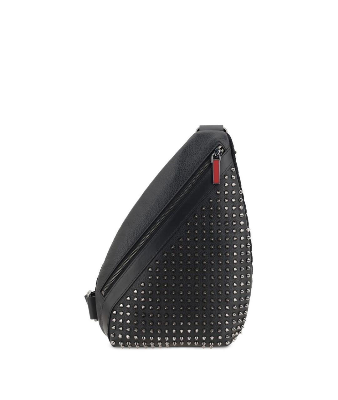 CHRISTIAN LOUBOUTIN Черная кожаная сумка на плечо, фото 1