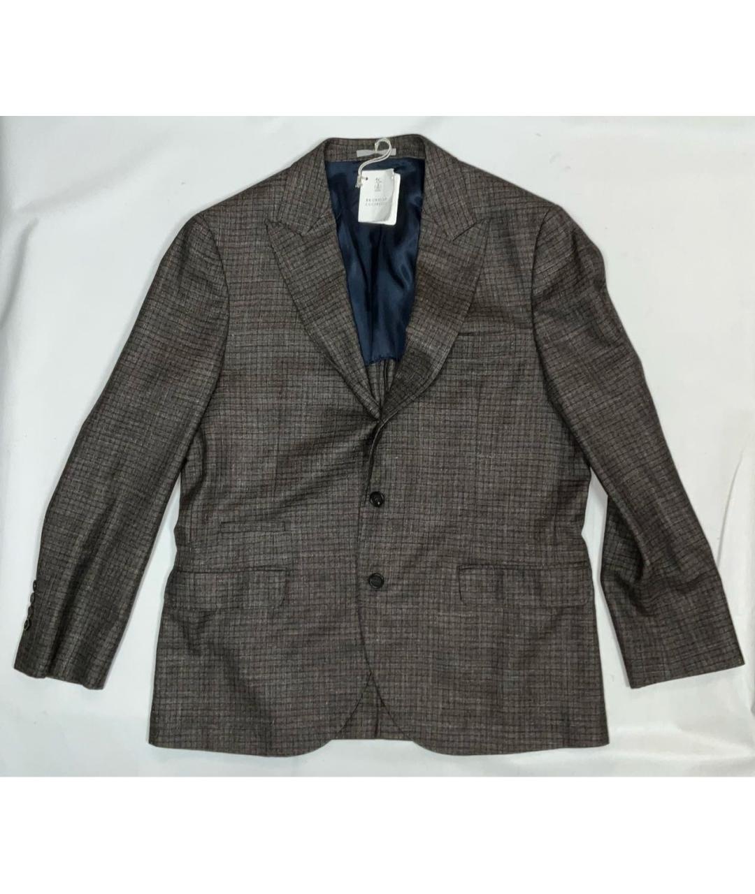 BRUNELLO CUCINELLI Коричневый классический костюм, фото 2