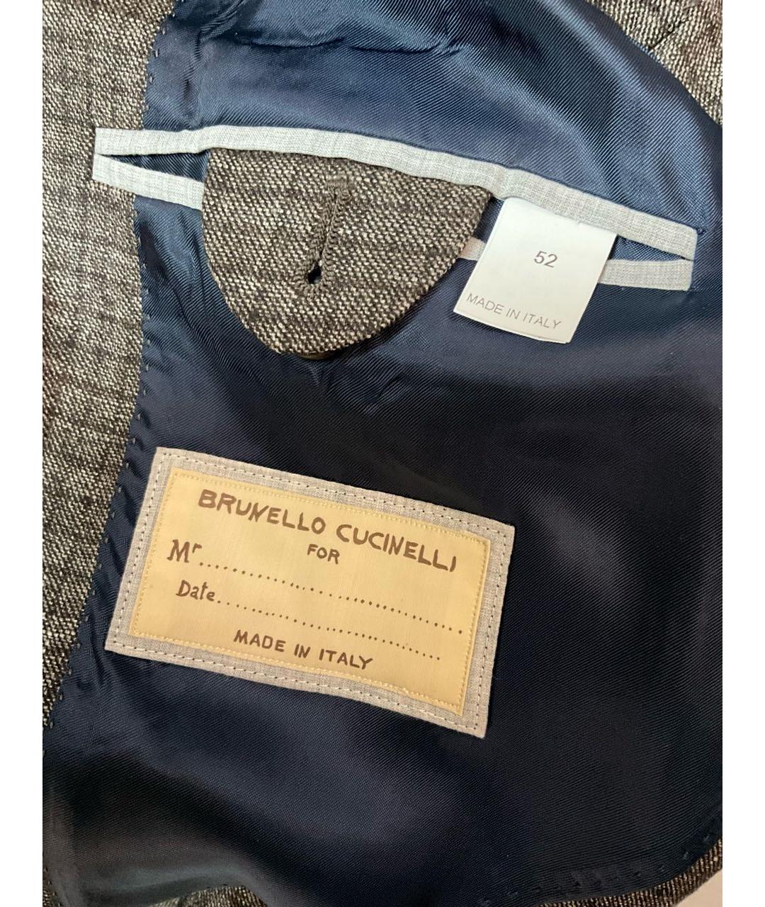 BRUNELLO CUCINELLI Коричневый классический костюм, фото 5