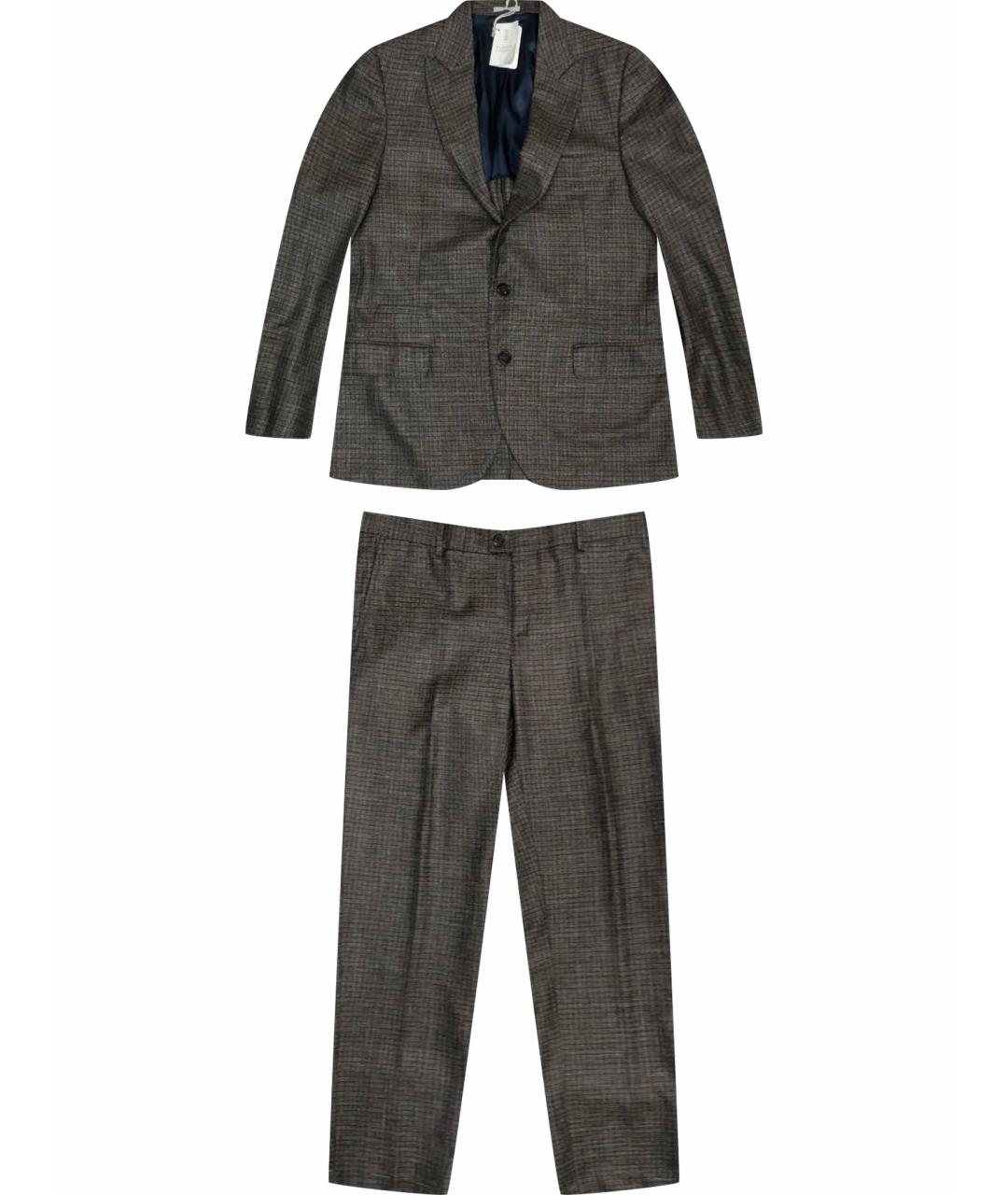 BRUNELLO CUCINELLI Коричневый классический костюм, фото 1