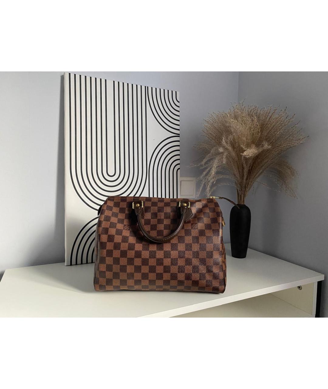 LOUIS VUITTON Коричневая сумка с короткими ручками, фото 8