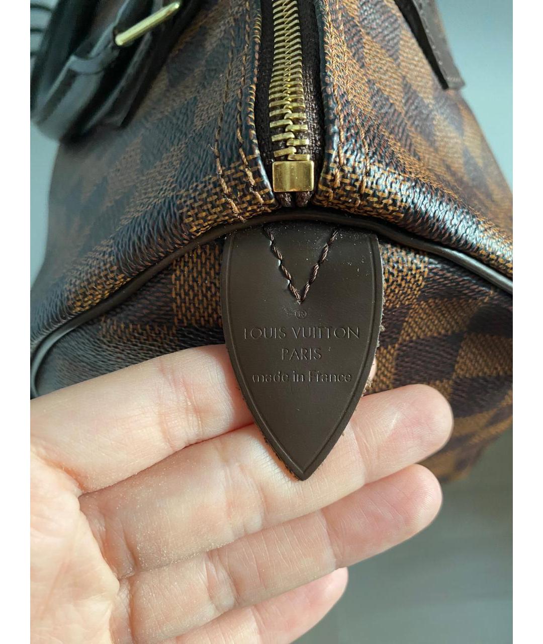 LOUIS VUITTON Коричневая сумка с короткими ручками, фото 6