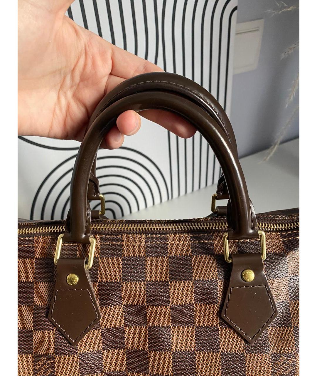 LOUIS VUITTON Коричневая сумка с короткими ручками, фото 4