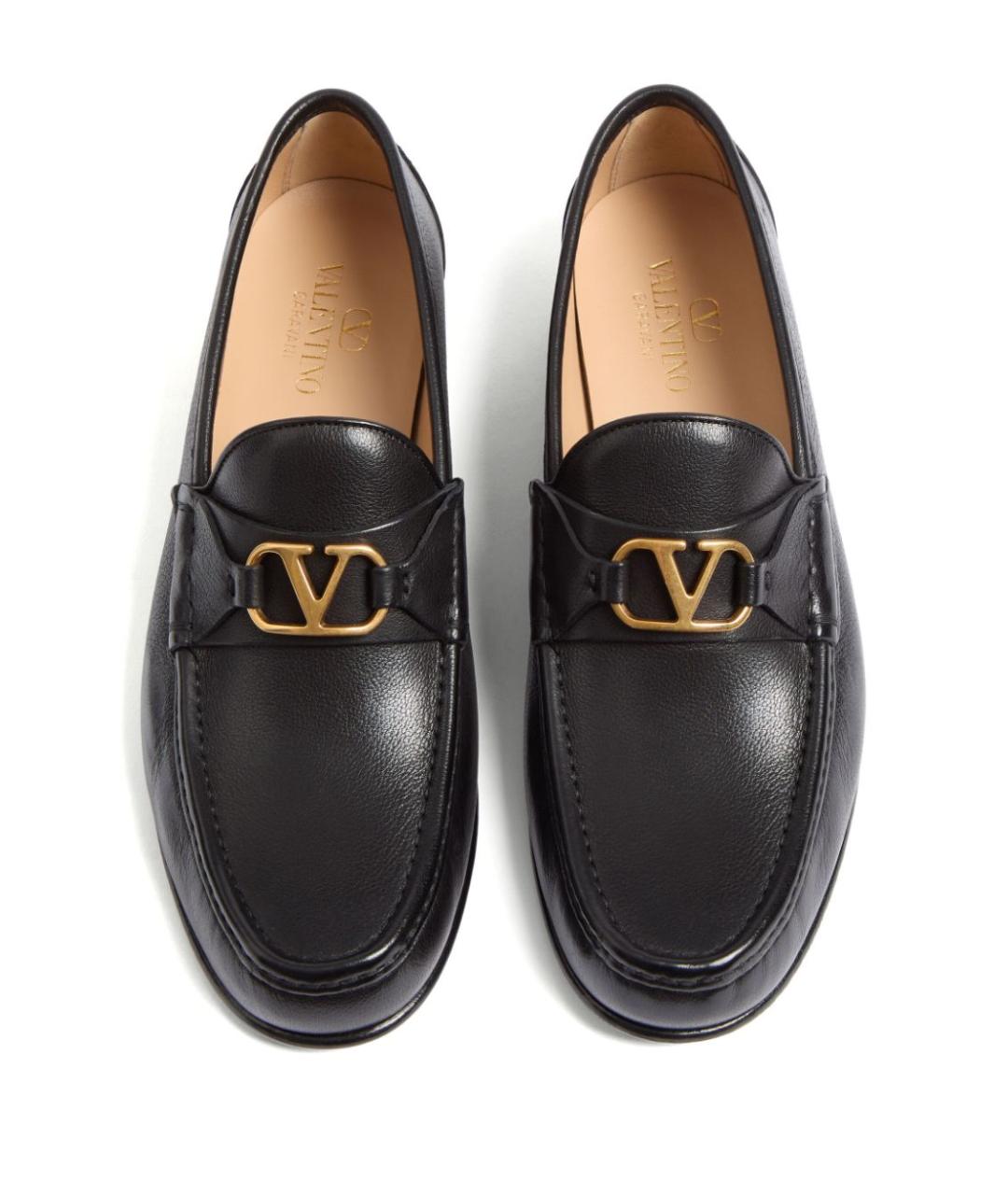 VALENTINO Черные кожаные лоферы, фото 5