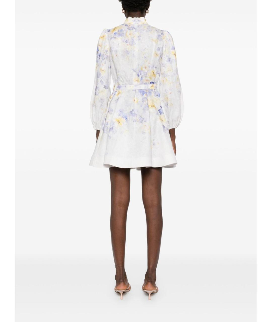 ZIMMERMANN Фиолетовое льняное повседневное платье, фото 4