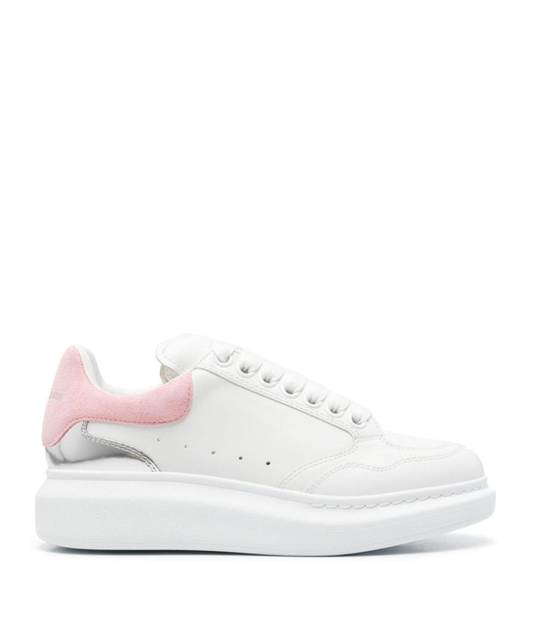 ALEXANDER MCQUEEN Белые кожаные кроссовки, фото 1