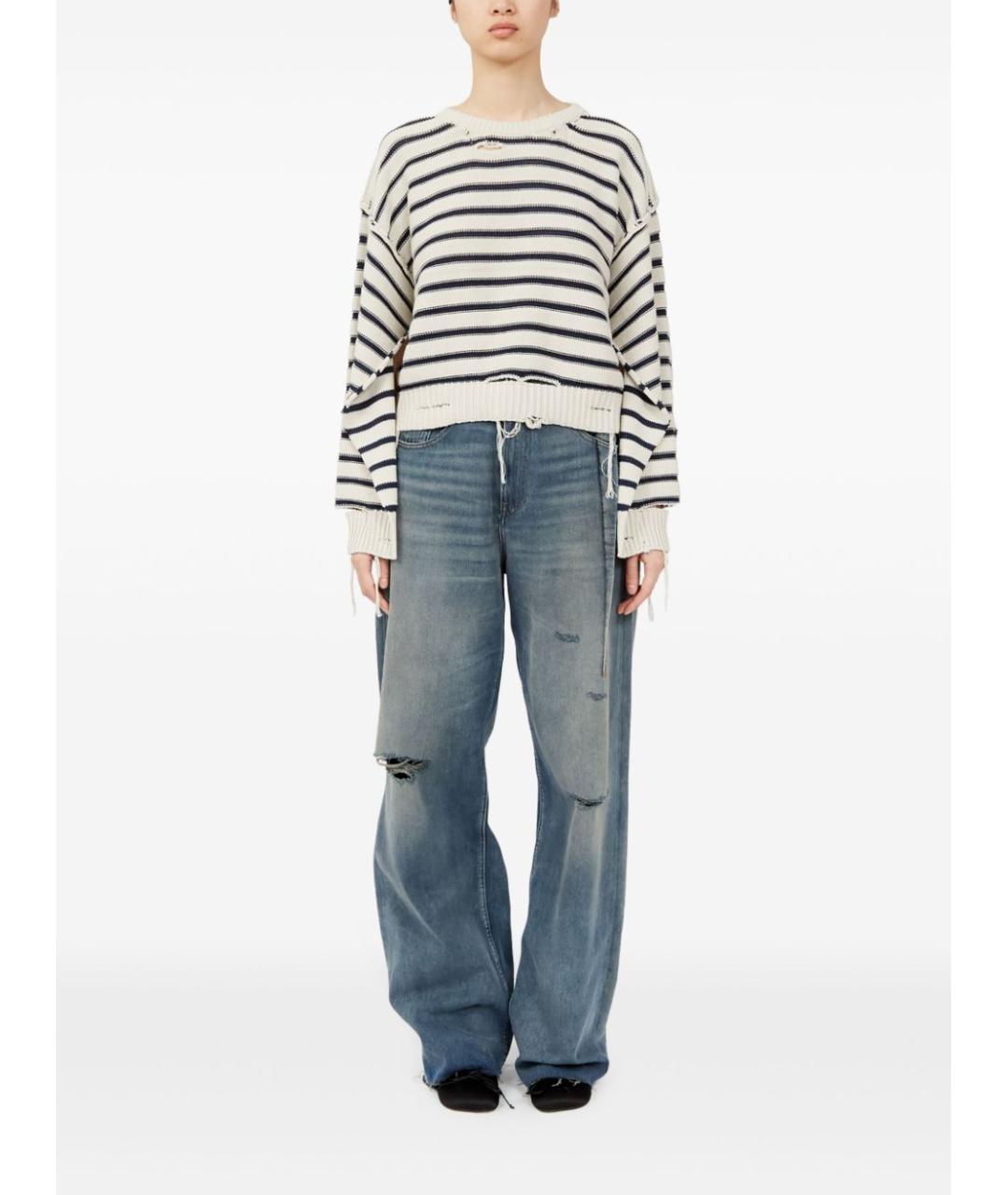 MM6 MAISON MARGIELA Белый хлопковый джемпер / свитер, фото 5