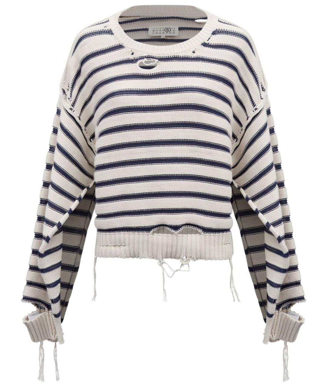 MM6 MAISON MARGIELA Белый хлопковый джемпер / свитер, фото 1