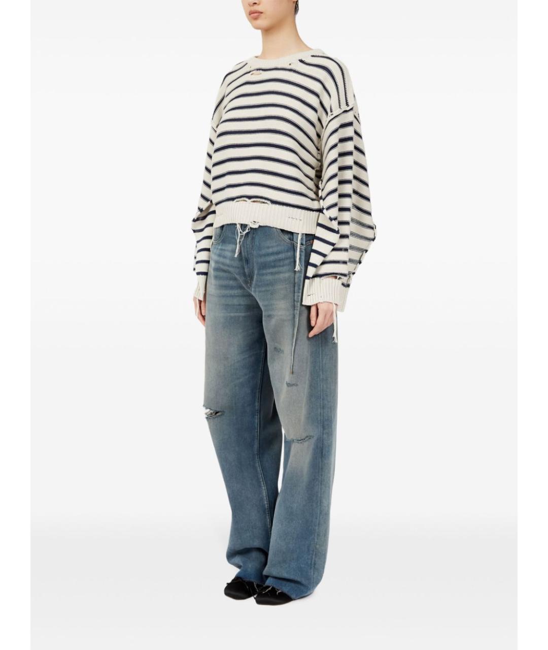 MM6 MAISON MARGIELA Белый хлопковый джемпер / свитер, фото 4