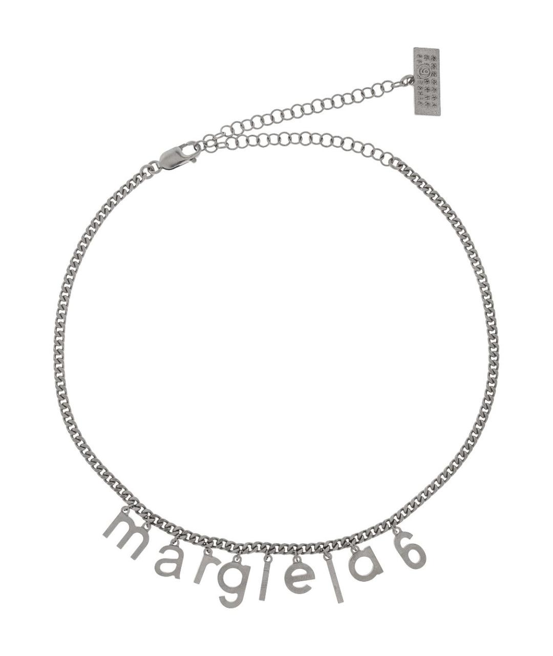 MM6 MAISON MARGIELA Серебряная металлическая подвеска, фото 1
