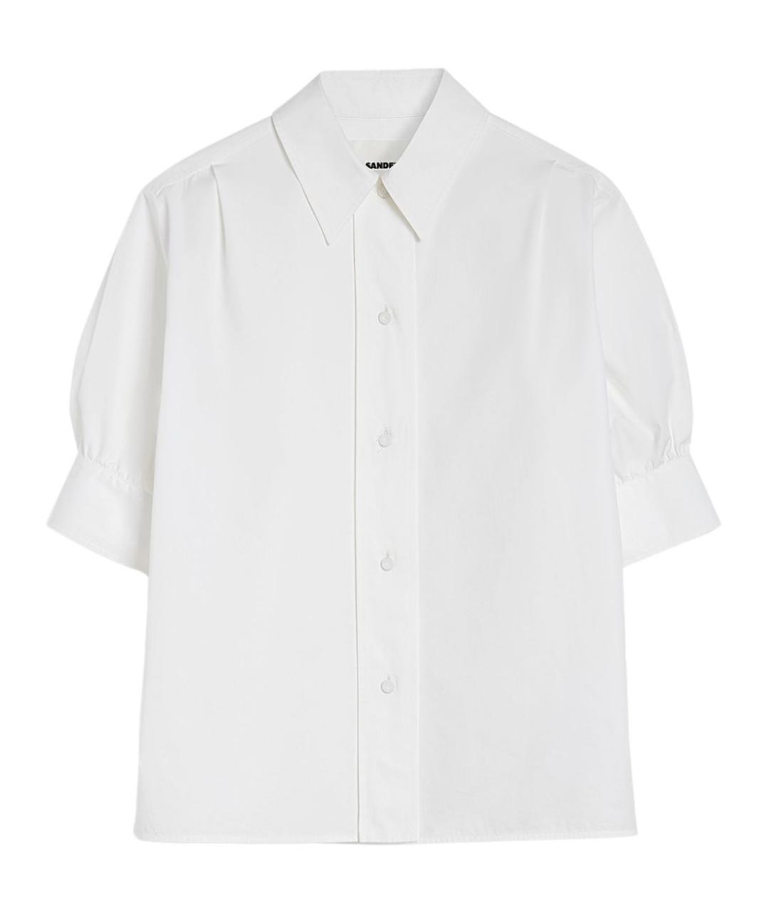 JIL SANDER Белая хлопковая рубашка, фото 1