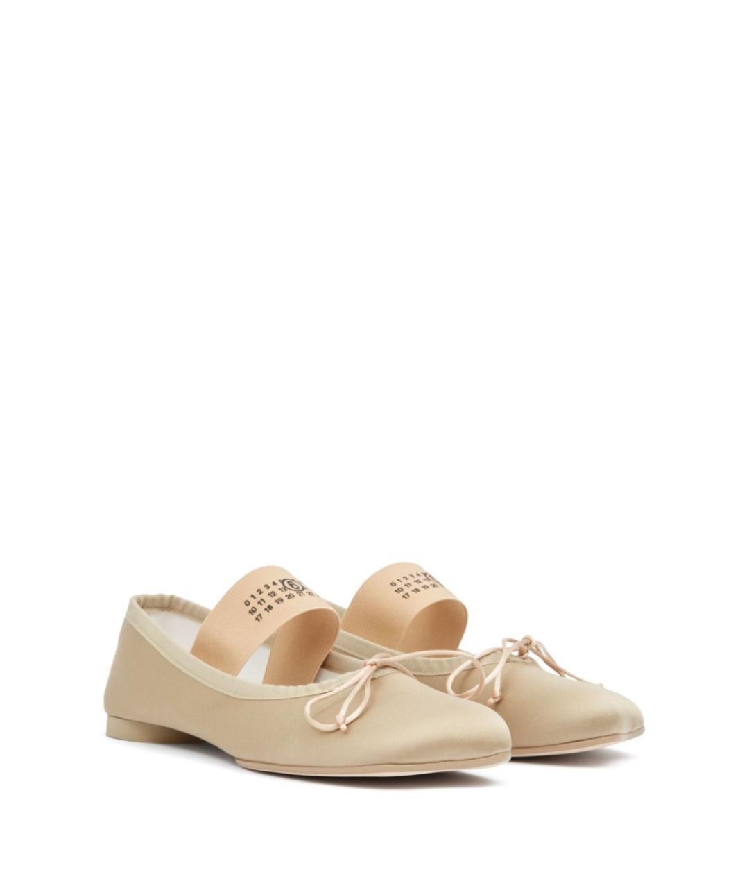MM6 MAISON MARGIELA Бежевые синтетические балетки, фото 2