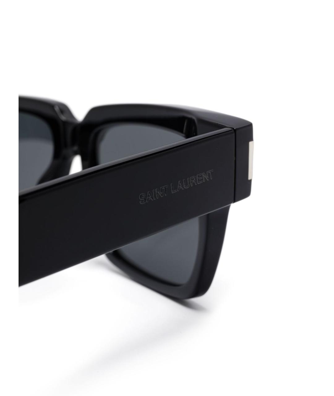 SAINT LAURENT Черные пластиковые солнцезащитные очки, фото 3