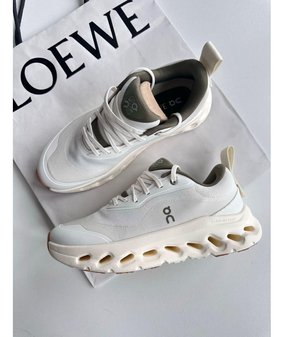 LOEWE Белые текстильные кроссовки, фото 3