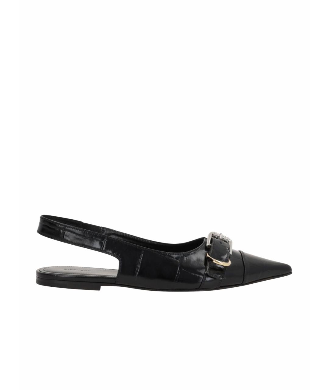 GIVENCHY Черные кожаные сандалии, фото 1