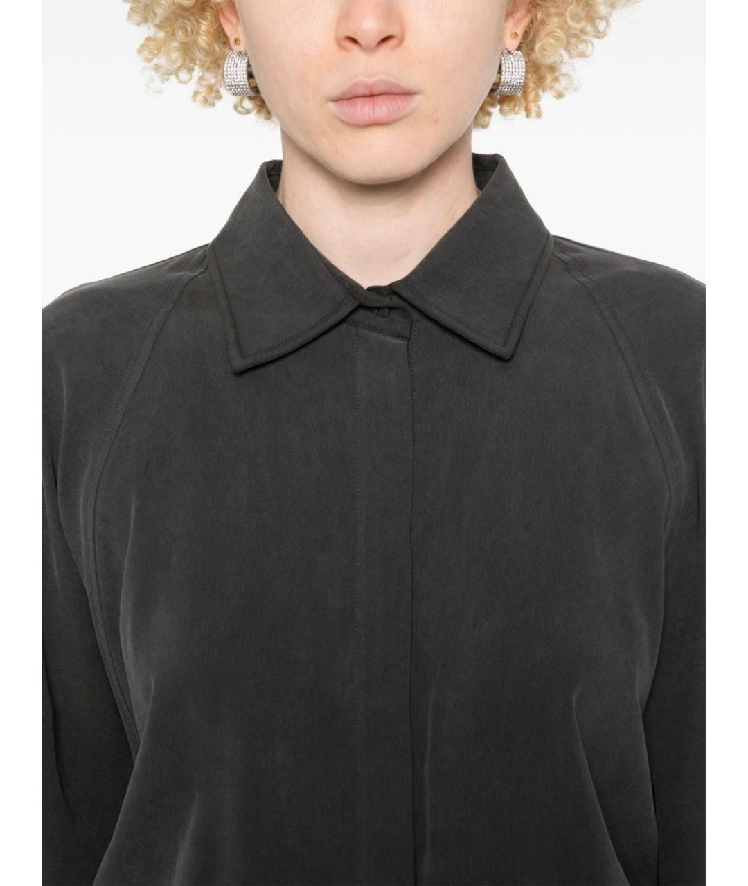 MAX MARA Серая шелковая рубашка, фото 2