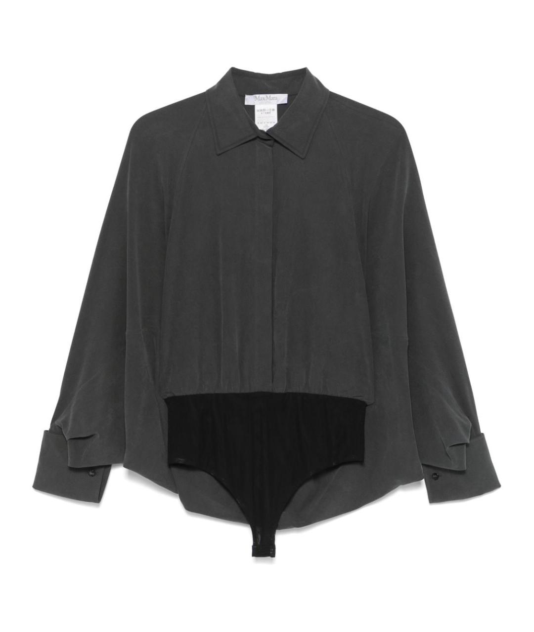 MAX MARA Серая шелковая рубашка, фото 1