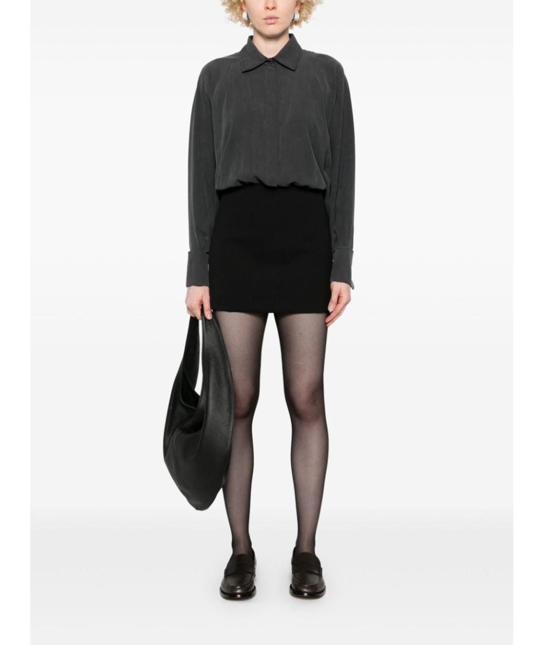 MAX MARA Серая шелковая рубашка, фото 4