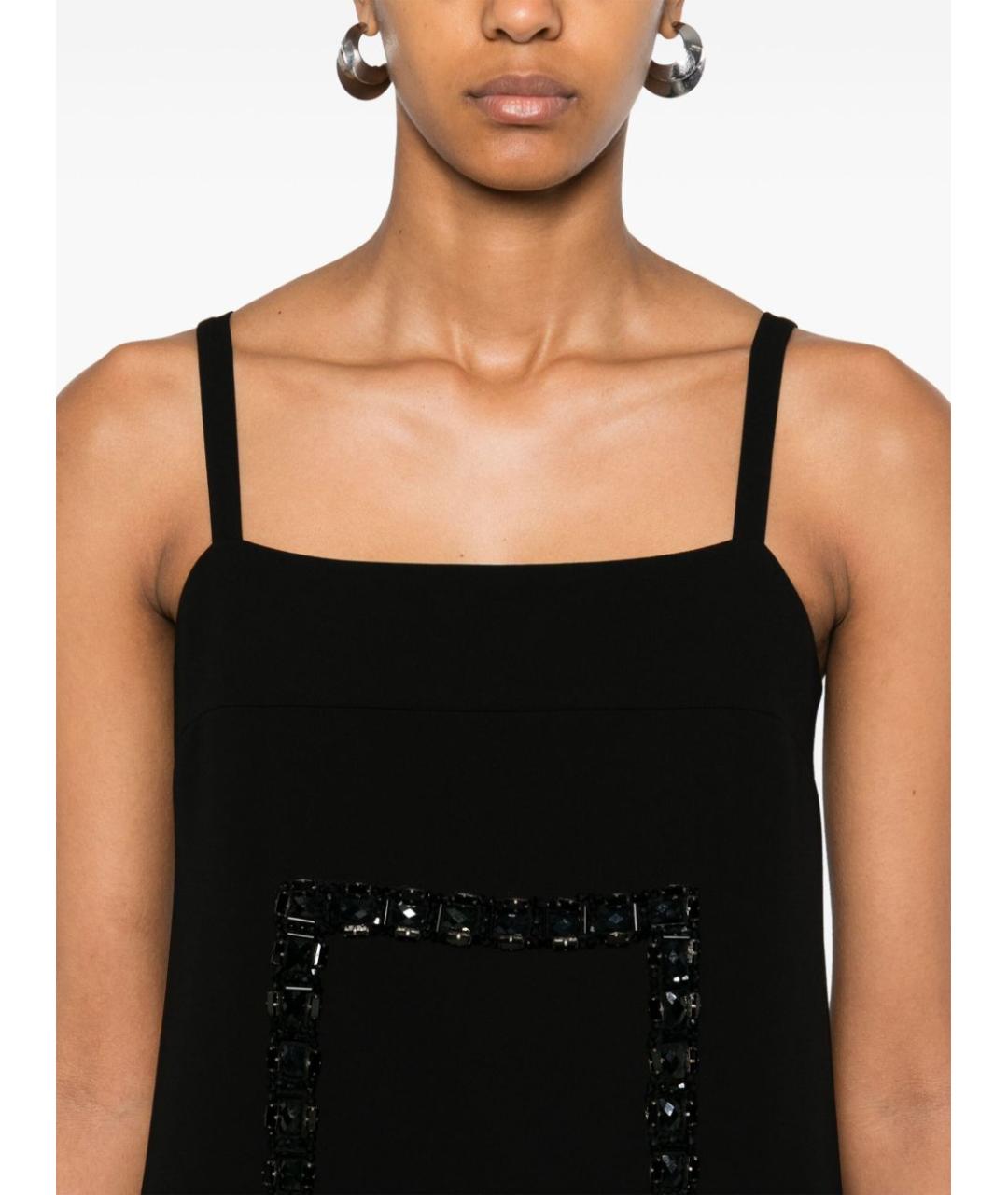 MAX MARA Черное хлопковое повседневное платье, фото 2