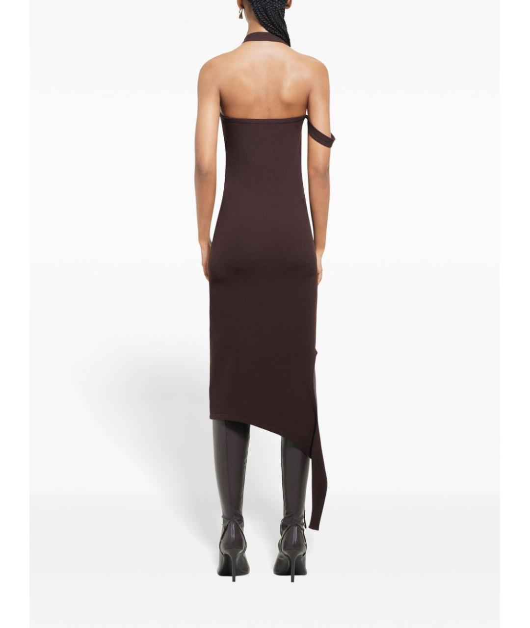 COURREGES Коричневое полиэстеровое повседневное платье, фото 3