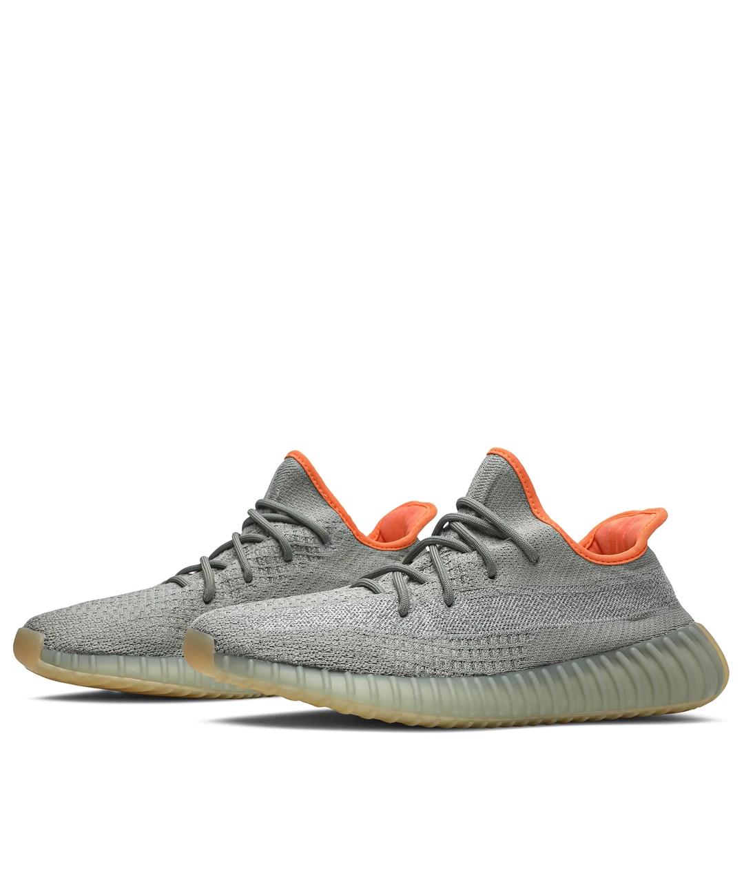 ADIDAS YEEZY Зеленые текстильные кроссовки, фото 2