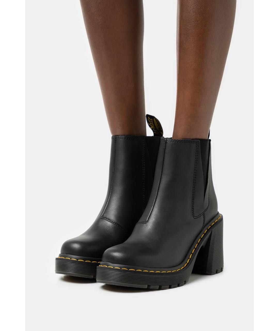 DR. MARTENS Черные кожаные ботинки, фото 5