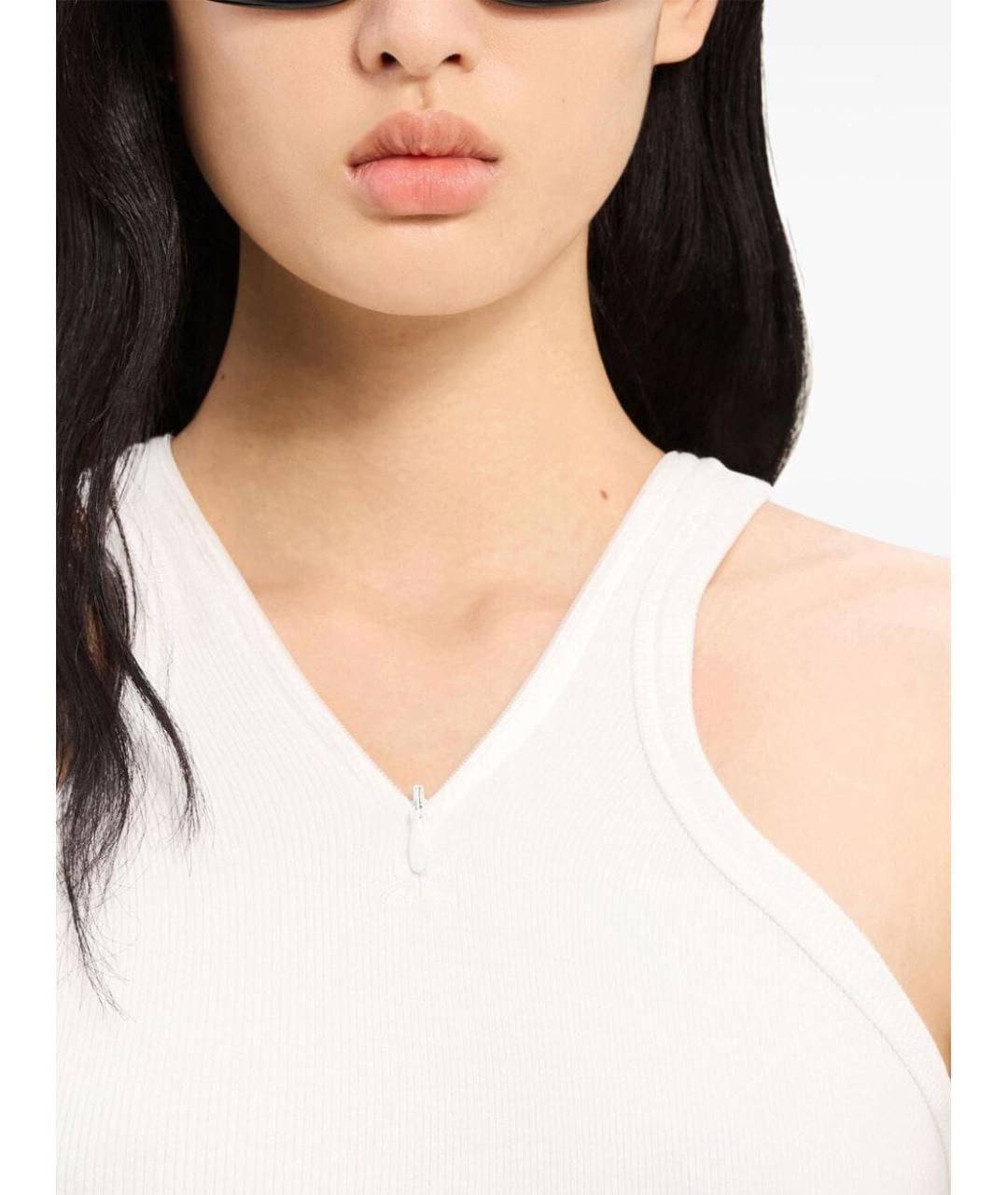 COURREGES Белая хлопковая майка, фото 5