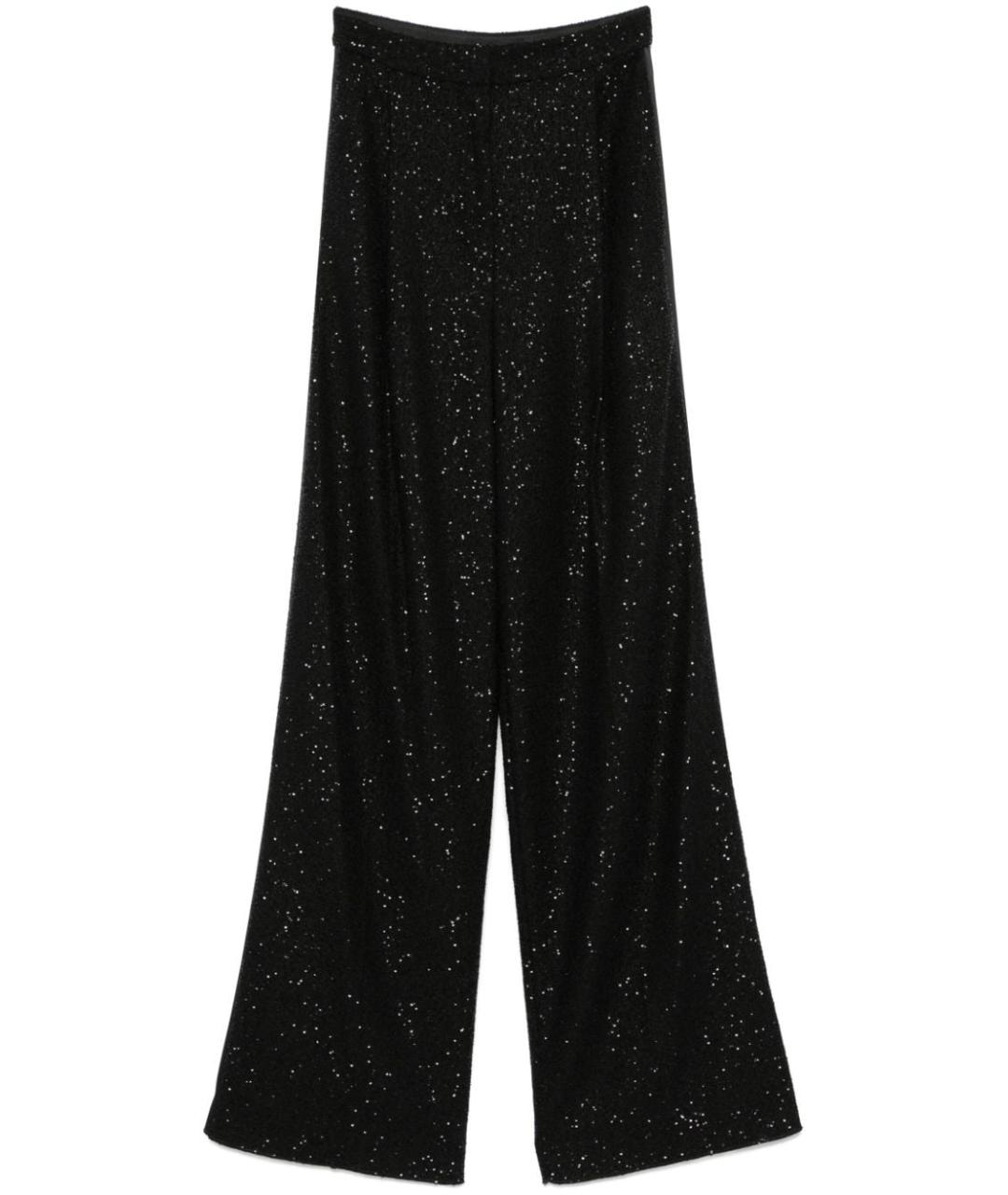 MAX MARA Черные полиамидовые прямые брюки, фото 1