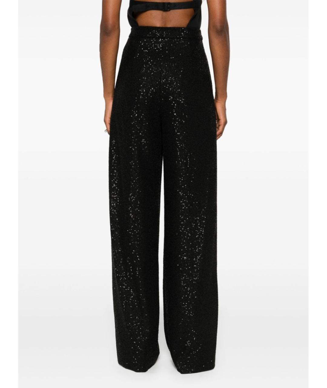 MAX MARA Черные полиамидовые прямые брюки, фото 4