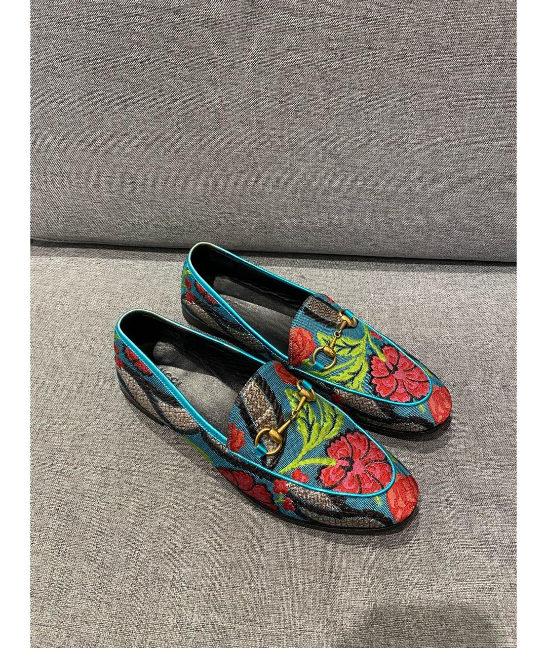 GUCCI Мульти текстильные лоферы, фото 2