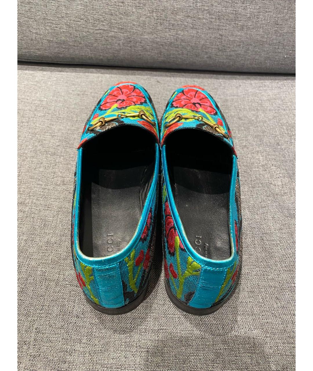 GUCCI Мульти текстильные лоферы, фото 4