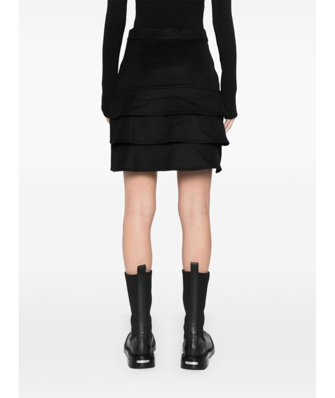 MAX MARA Черная шерстяная юбка мини, фото 5