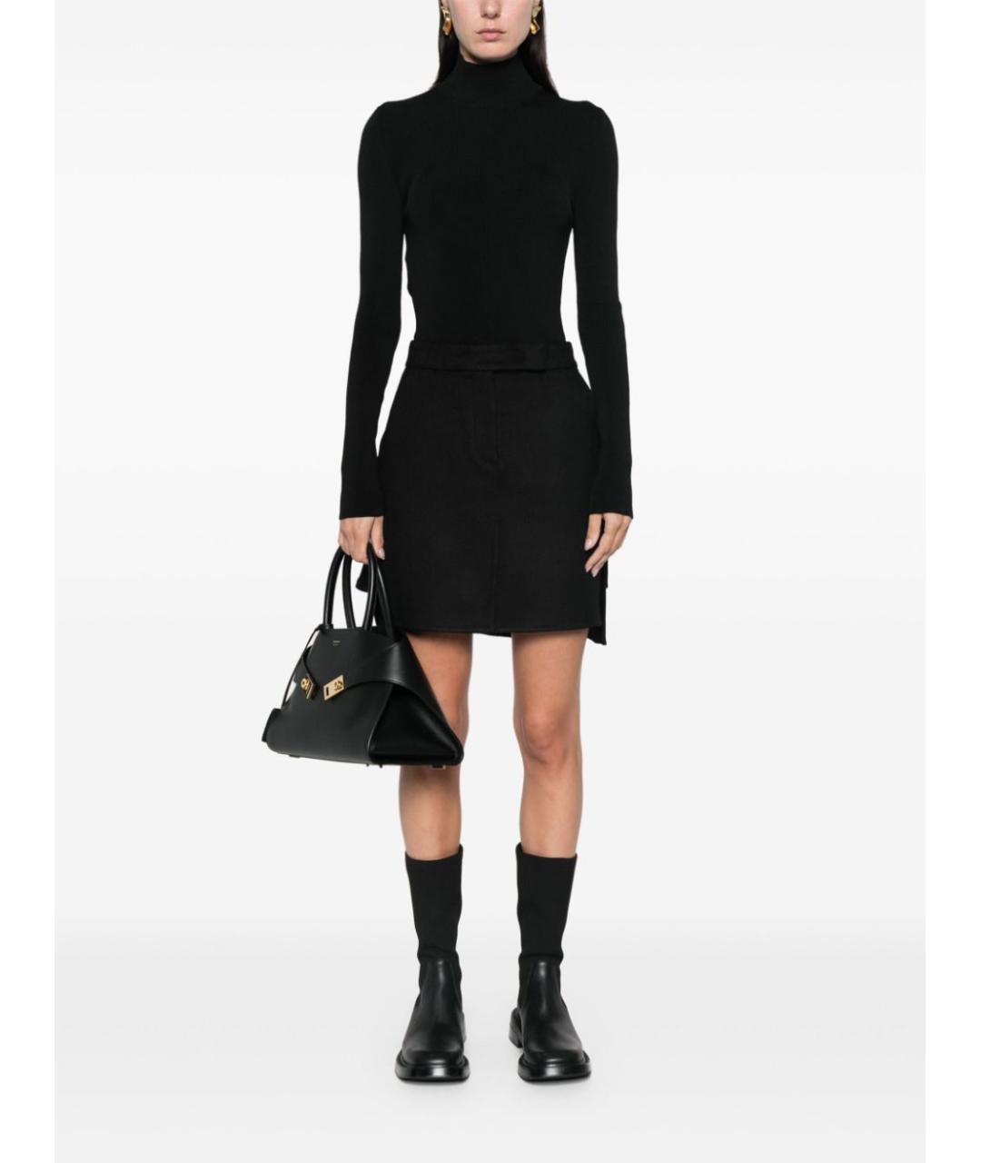 MAX MARA Черная шерстяная юбка мини, фото 4