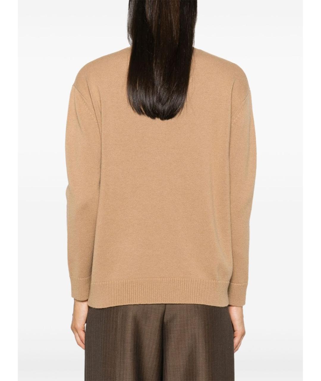 MAX MARA Бежевый кашемировый джемпер / свитер, фото 3