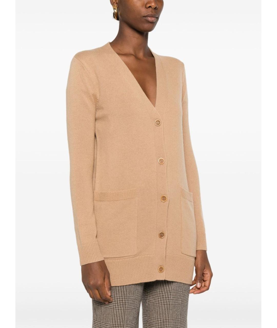 MAX MARA Бежевый кашемировый кардиган, фото 3