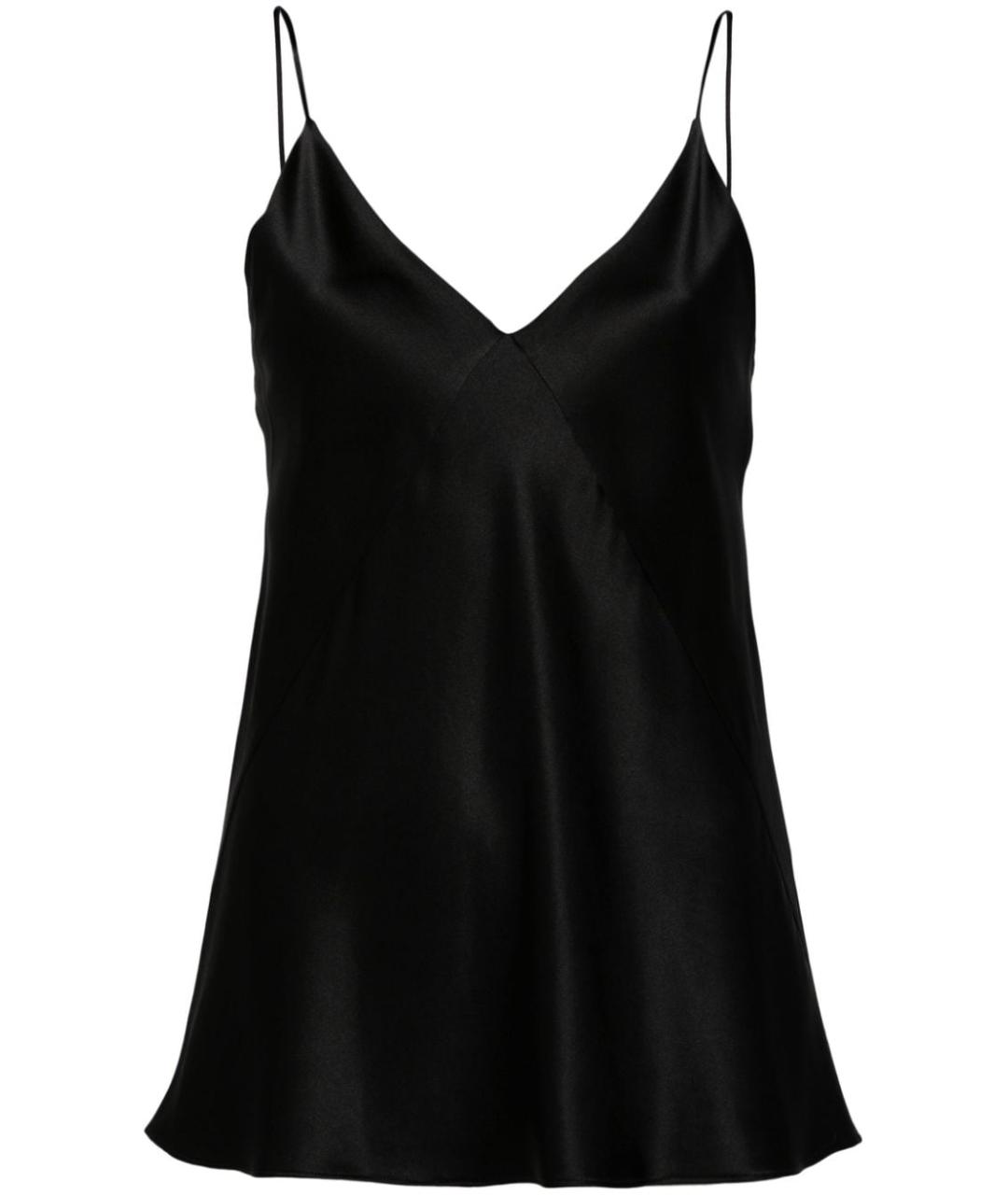 MAX MARA Черная шелковая майка, фото 1