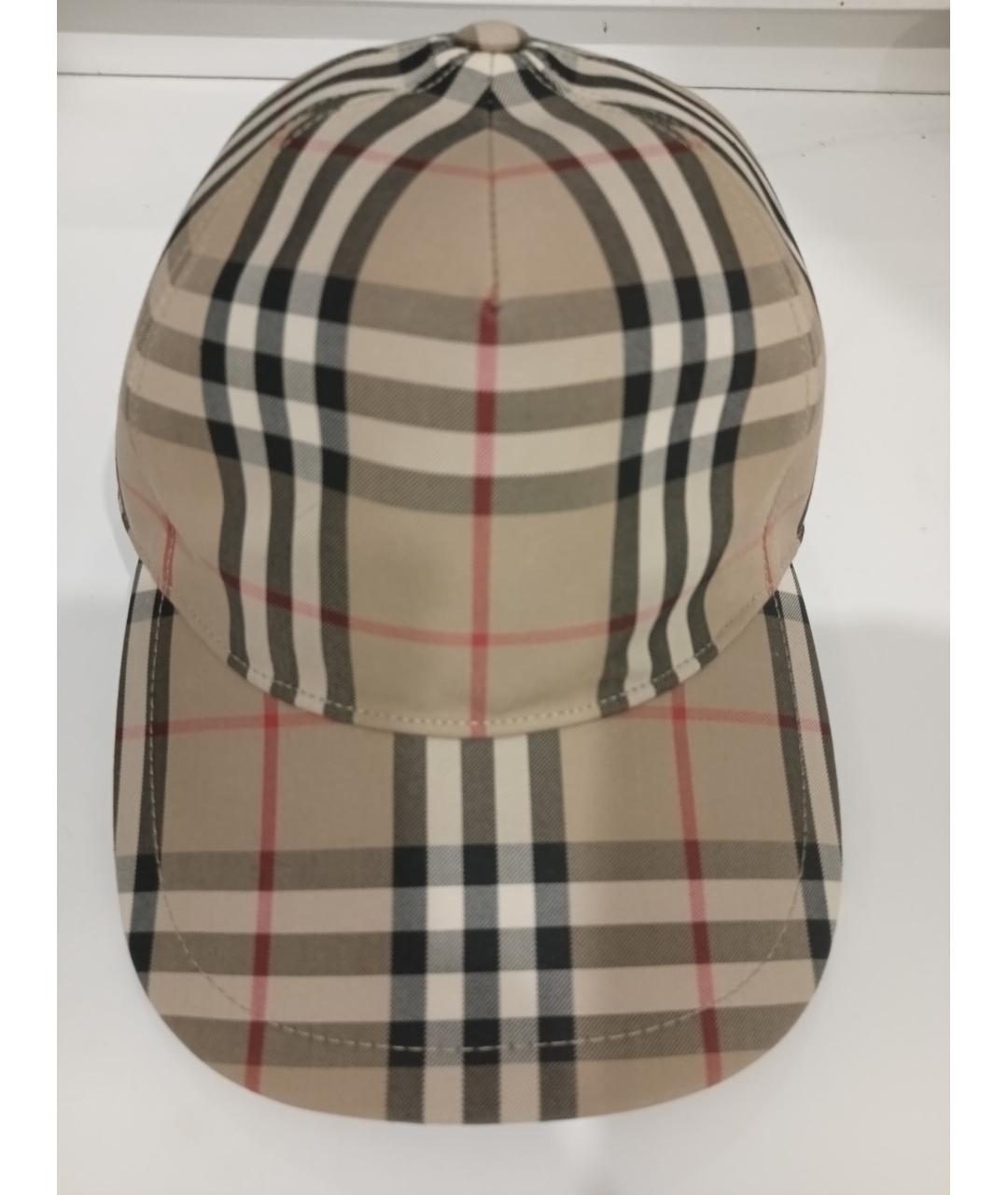 BURBERRY Бежевая хлопковая кепка, фото 5