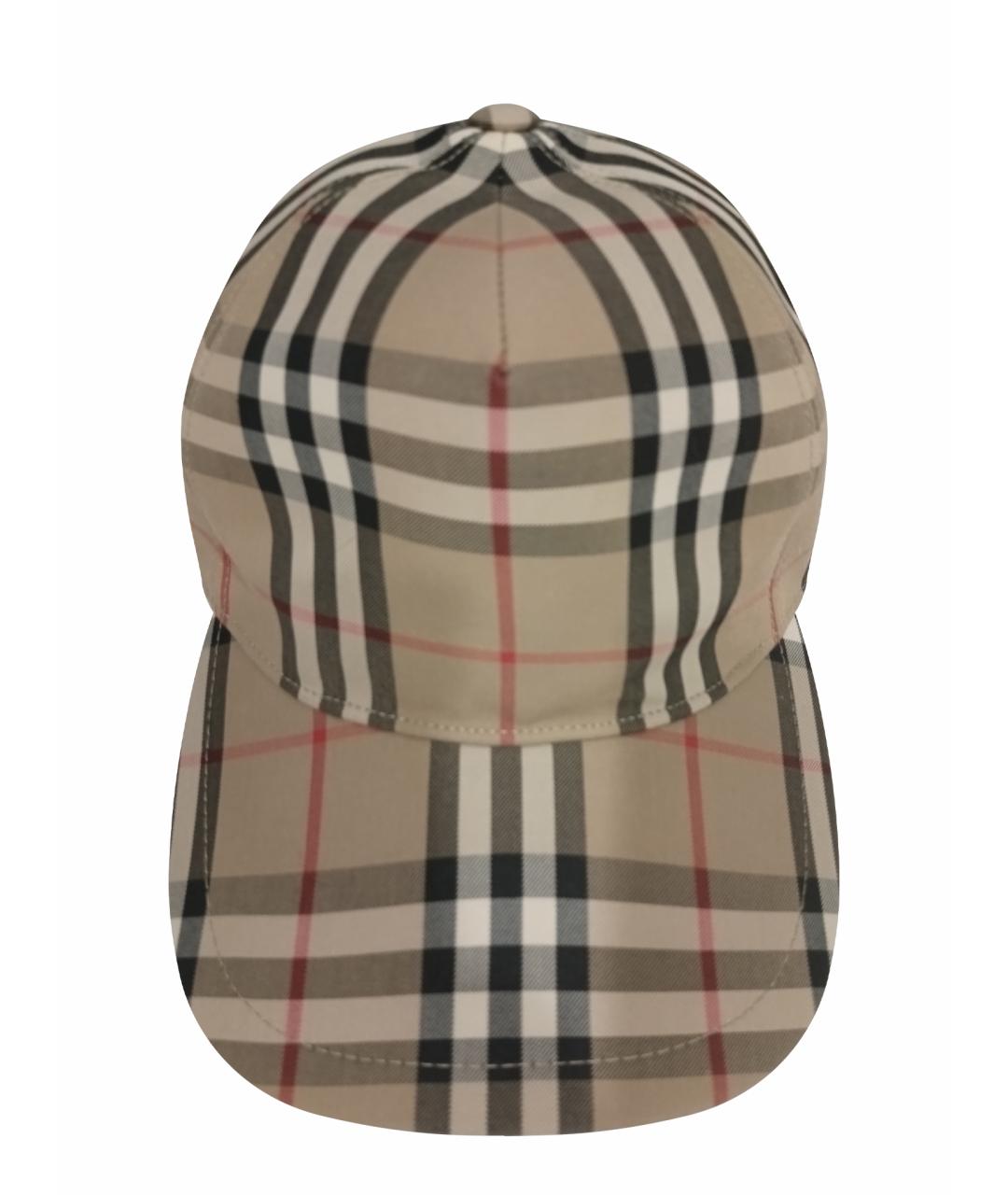 BURBERRY Бежевая хлопковая кепка, фото 1