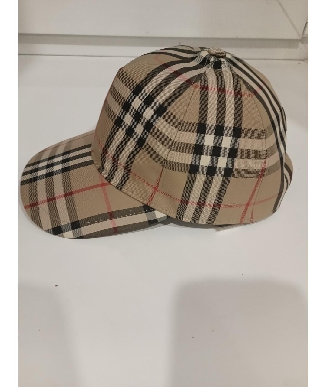 BURBERRY Бежевая хлопковая кепка, фото 3