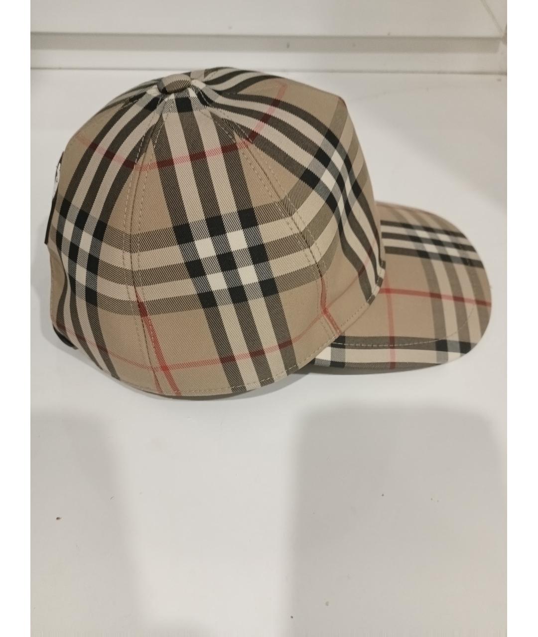 BURBERRY Бежевая хлопковая кепка, фото 2