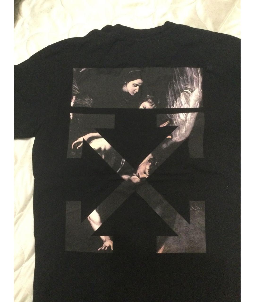 OFF-WHITE Черная футболка, фото 4
