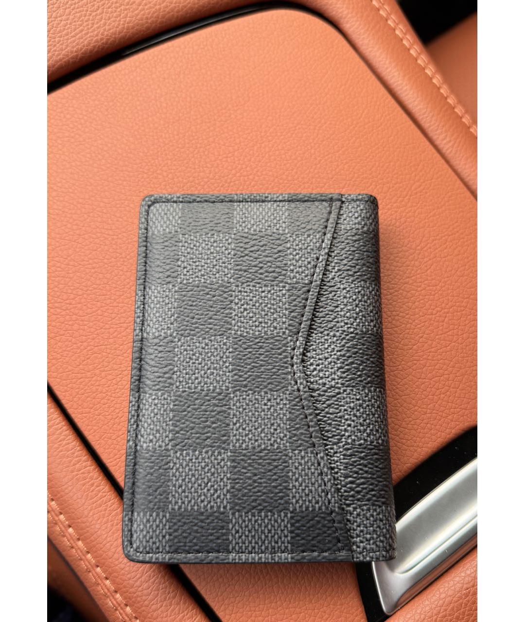 LOUIS VUITTON Антрацитовый кошелек, фото 2