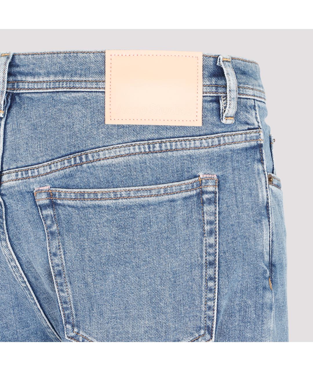 ACNE STUDIOS Голубые хлопковые повседневные брюки, фото 5