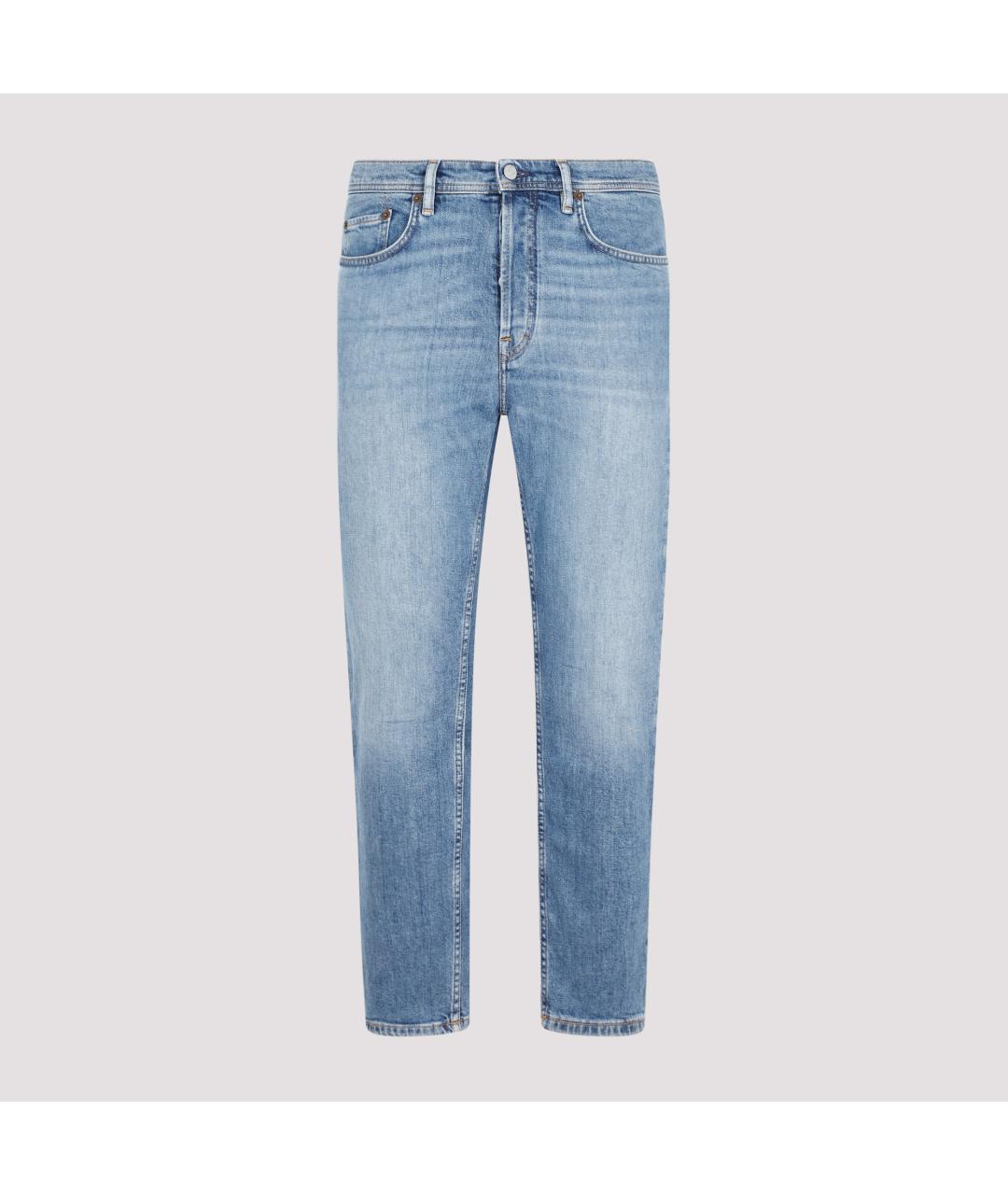 ACNE STUDIOS Голубые хлопковые повседневные брюки, фото 2