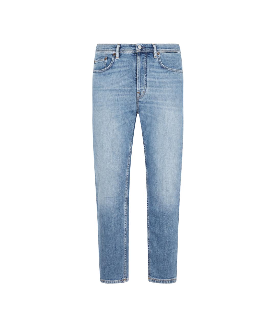 ACNE STUDIOS Голубые хлопковые повседневные брюки, фото 1