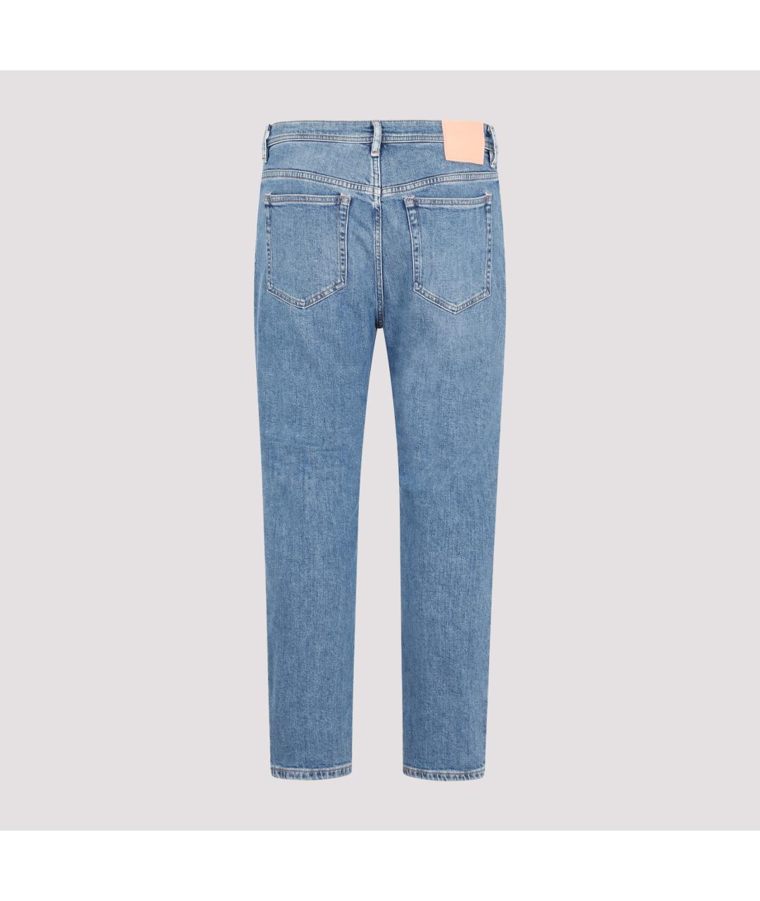 ACNE STUDIOS Голубые хлопковые повседневные брюки, фото 3