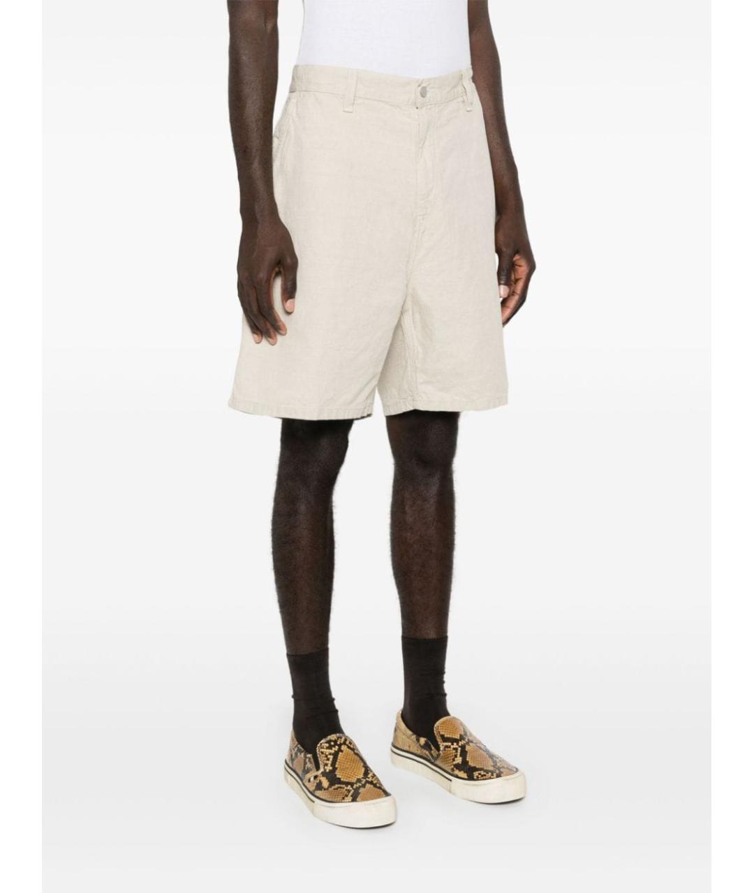 CARHARTT WIP Бежевые хлопковые шорты, фото 2