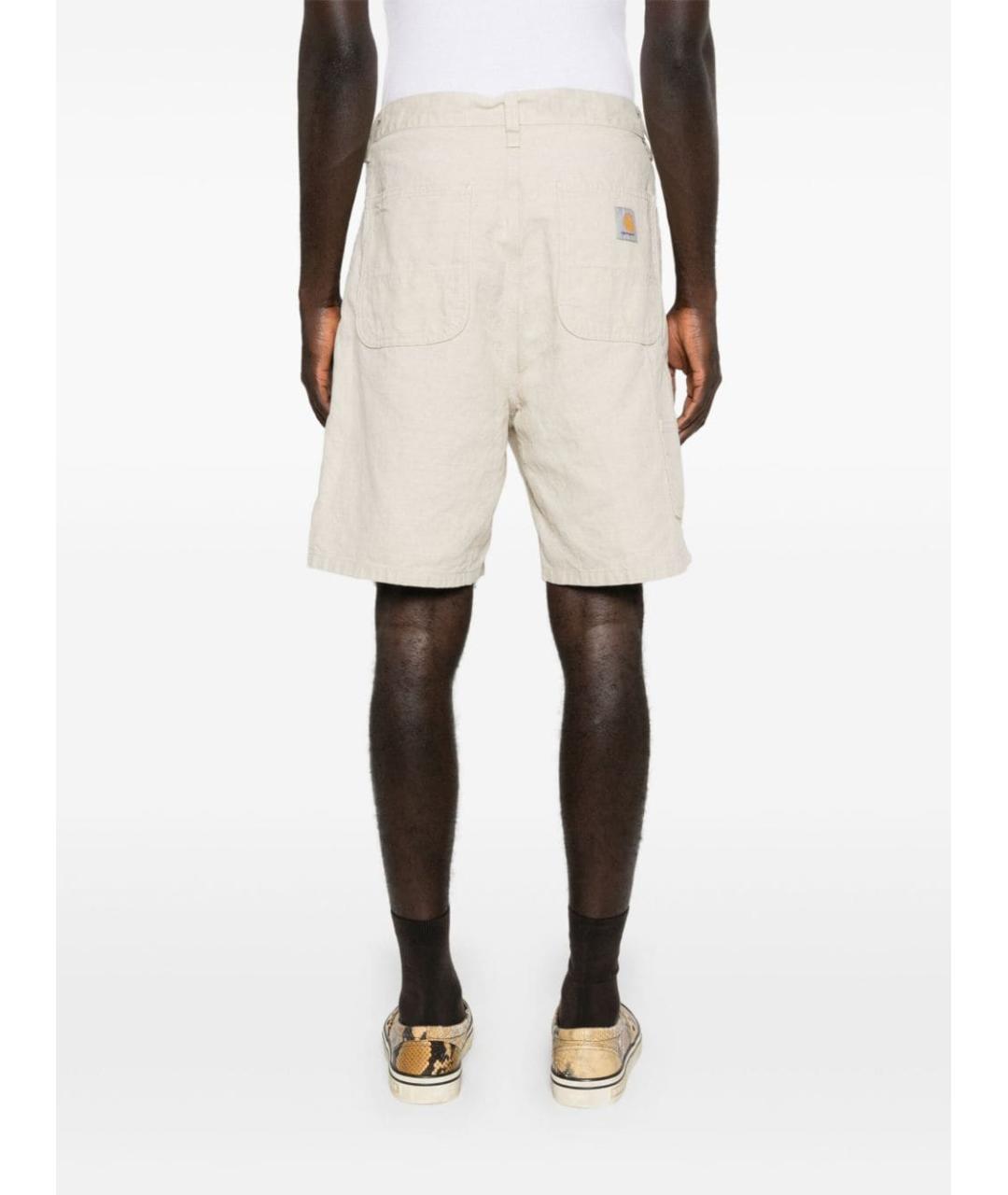 CARHARTT WIP Бежевые хлопковые шорты, фото 4