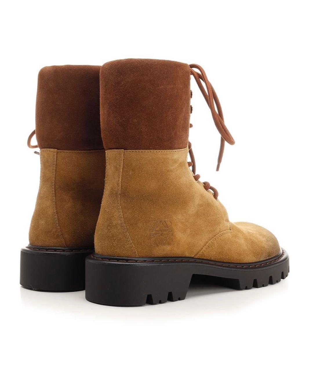 LOEWE Бежевые замшевые ботинки, фото 8
